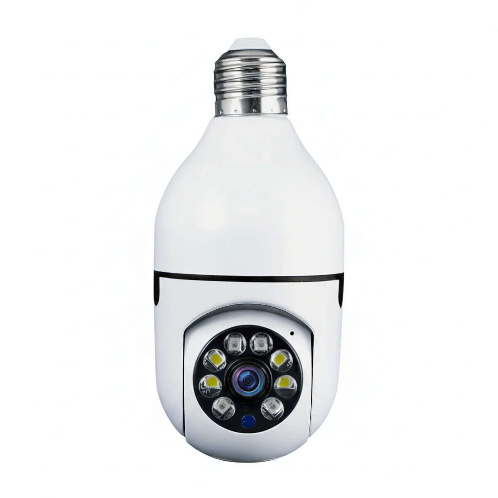 Sight Bulb screw-in security camera installed in a porch light fixture